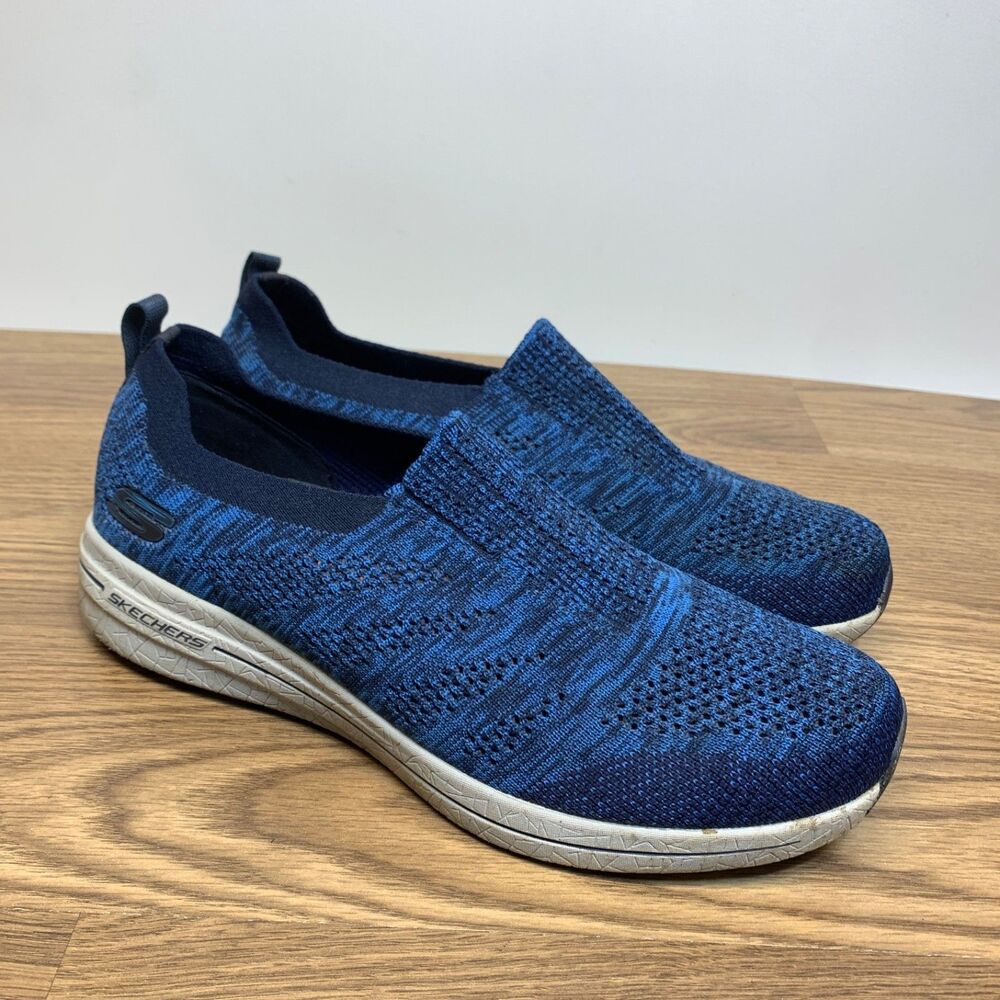 Skechers Burst 2.0 Mens Size 10 Shoes Blue Slip On‎ Comfort Walking Sneakers